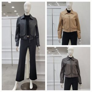 [미니멈]지퍼형 가죽점퍼(MYCKLJ8910BK)_IC