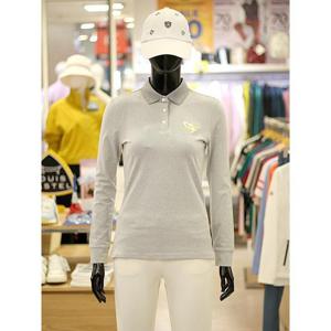 루이까스텔 세이브존03 여성 골프 가을 캐주얼 스트라이프 기모 카라 티셔츠 AF7LETS906A