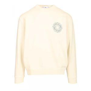 [STONE ISLAND] 라프리마 남성 스웻셔츠 코튼 FLEECE OUTLINE 컴패스 PRINT 가먼트 다이드 6100001S0283 V0093 화이트 /15
