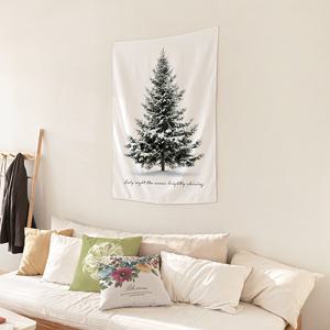 상상후 가리개 커튼 겨울장식품 트리 85x120 스노우트리