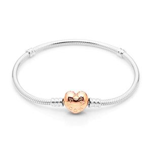 [판도라] 580719 로즈 하트 클래습 실버 팔찌