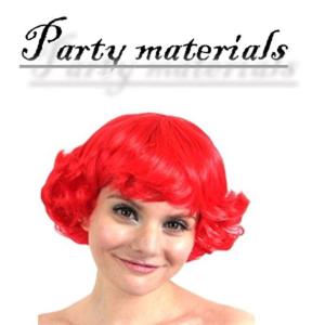 PTY 코스프레 바람머리 가발 빨강 패션잡화 패션가발 가발 연말