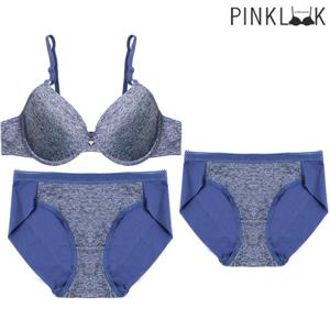 [핑크룩] 핫라인누디 브라팬티 3종세트/네이비