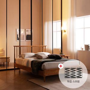 [채우리] 드림 베이직 원목 침대 Q 독립매트