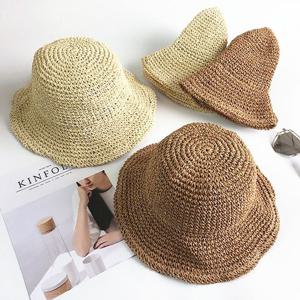 베이직라운드왕골모자 밀짚모자 바캉스 벙거지 패션
