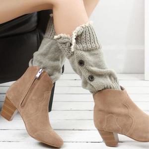 발토시 레이스 레그워머 렉워머그레이 4버튼 방한용품