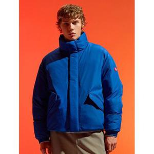 [씨엔엔 어패럴]남녀공용 GBS 로고 컬러링 패딩 재킷 블루_CA23GPD403BLU