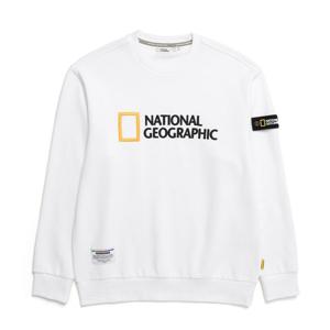 내셔널지오그래픽 N234USW060 폴리카터 빅 로고 풀기모 맨투맨 WHITE