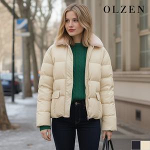 [올젠] 여성 퍼카라 덕다운 점퍼 (ZLD4JP2301)