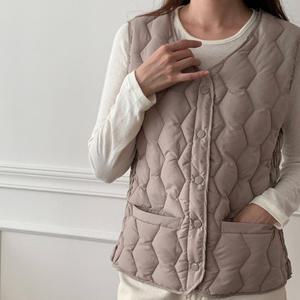 토마토팩토리 여성 겨울 웰론 이너 온도 UP 경량 패딩 조끼 베스트(5color)