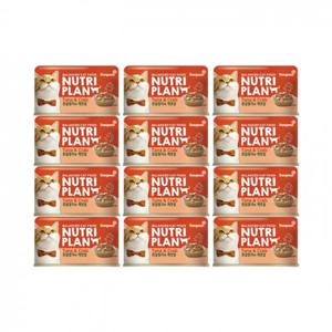 [12개세트] 뉴트리플랜 흰살참치&게맛살 캔 160g