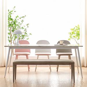 [채우리] 에티엔 N80 대리석 6인 식탁세트 (의자+벤치)