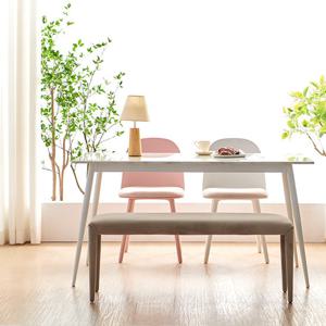 [채우리] 에티엔 N80 대리석 4인 식탁세트 (의자+벤치)