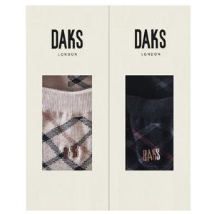 [닥스(양말)]DB22452 숙녀단목 전체체크 2족세트