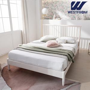 웨스트프롬 버터밀크 원목침대 Q+리버 매트 Q