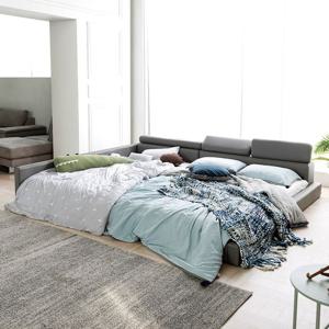 젠티스 스너그온 헤드레스트 저상형 침대프레임 SS