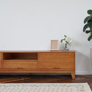 [채우리] 티나 소나무 원목 1500 거실장