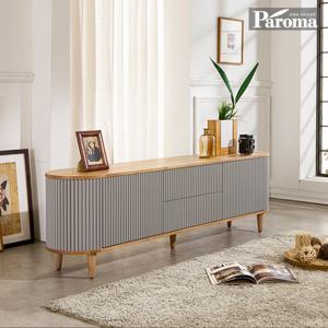 [GS단독] 파로마 마일리 고무나무 원목 템바보드 2단 거실장 A66