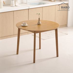 라로퍼니처 알토 1000 고무나무 원형 원목 식탁 테이블