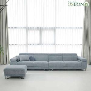 [오스본가구] 힐튼 6인용 아쿠아 조야원단 패브릭소파