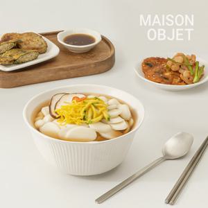 [윤도자기] 순백 화이트 도자기 면기