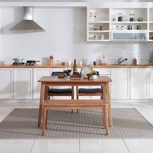 NOV 원목 4인 식탁 안단테 벤치 세트 1200 DFK028