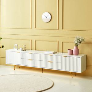 리빙인도무스 고흐 2200 템바보드 거실장 티비다이 화이트