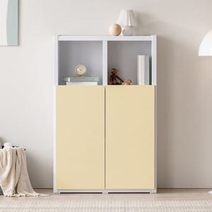 포스트모던 소프트 3단 도어형 낮은책장 800