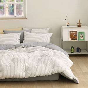 [파르페by알레르망] 마일드 40수 워싱면 차렵이불 S/SS (그레이)