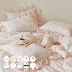 호텔프랑스 먼지없는 프릴 세미 차렵이불(SS이불베개세트)