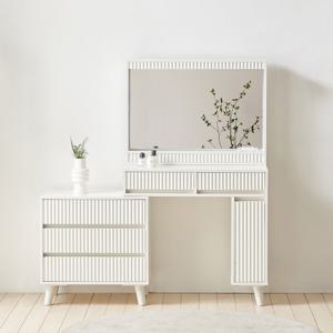 로렌 LED조명 템바보드 확장형 화장대 콘센트포함