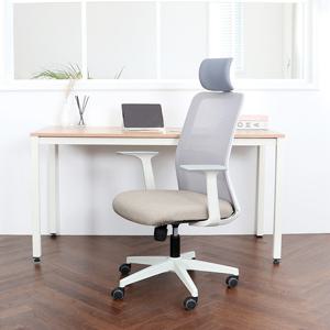 싯존 국산 STC18 화이트프레임 헤드형 컴퓨터 책상 의자 학생