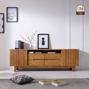 밀리안 고무나무 원목 2000 슬라이딩 서랍 거실 TV장