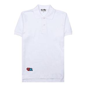 [꼼데가르송] 남성 인베이더 슬리브 피케셔츠 P1T336 WHITE