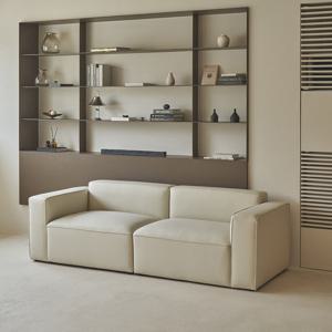 [NEW] 아이데뉴 모데라토 천연 면피 가죽 3인 소파 2100