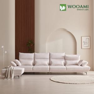 [리뷰이벤트]우아미가구 코넬 6인 갤럭시원단 코브라 스윙 소파+스툴 2color