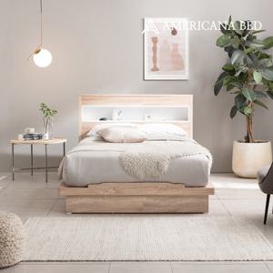 [아메리카나베드] 란체스 평상형 LED 조명 침대 프레임 단품 SS