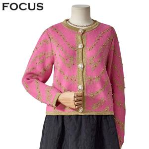 [포커스]크롭 골드 진주 가디건_FW3J7KC0217