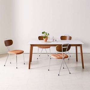 베스트리빙 스칸디 핸들 12T 사각형 세라믹 4인(1200) 식탁세트/의자 4개