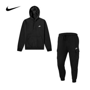 [나이키]나이키 츄리닝  BV2655-010 카고후드세트 블랙 국내AS