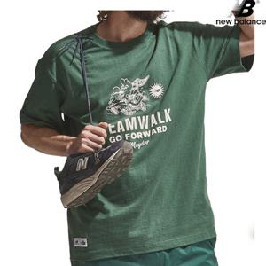 뉴발란스 NBNEB2L063-GN NB X MBW_TEAM WALK 공용 반팔티 티셔츠