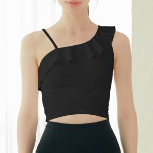 [제인코트(스포츠)]누디소프트 프릴 향균 미들탑 ENA3105-BK