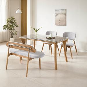 로드퍼니처/하프문 4인 양면세라믹 식탁세트(일반4)/1400