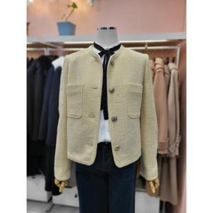 SOUP 세이브존01 라운드넥 트위드 재킷 OA3JKR1