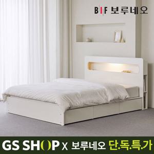 [단독]보루네오하우스 프라임 안타 수납 퀸침대 프레임 Q GM6021