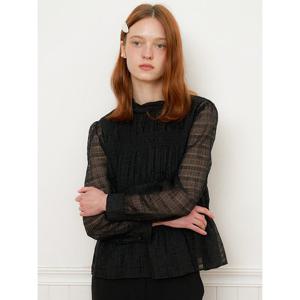 [올리브데올리브]하이넥 도트 블라우스 (OW4SB163)