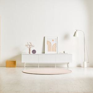 [파로마 본사] [착불] 포인 화이트 템바보드 거실장 1800