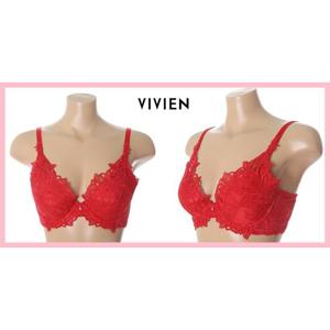 [비비안(언더웨어)](볼륨업)예쁜가슴 매끈한 등라인 꾸띄르 화려한 수입레이스 레드 브라BR955A
