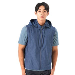 콜핑 멜란지 후드탈부착 경량 남자 봄 등산 조끼