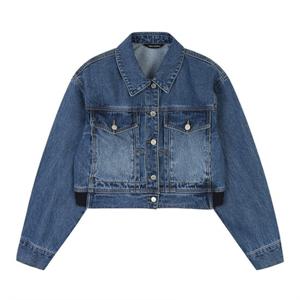 [코데즈컴바인] 배색 크랍 데님자켓 (CJA-DJ504W2)